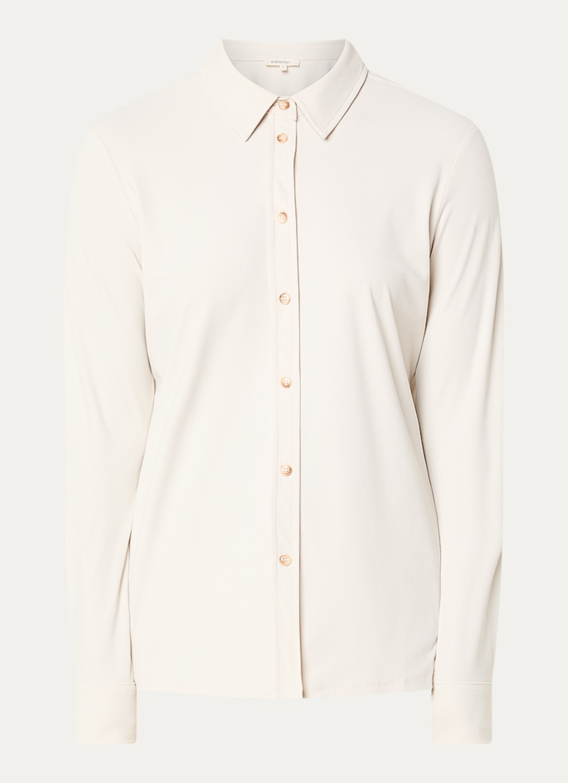 Expresso Blouse met kraag - voorkant 5 creme