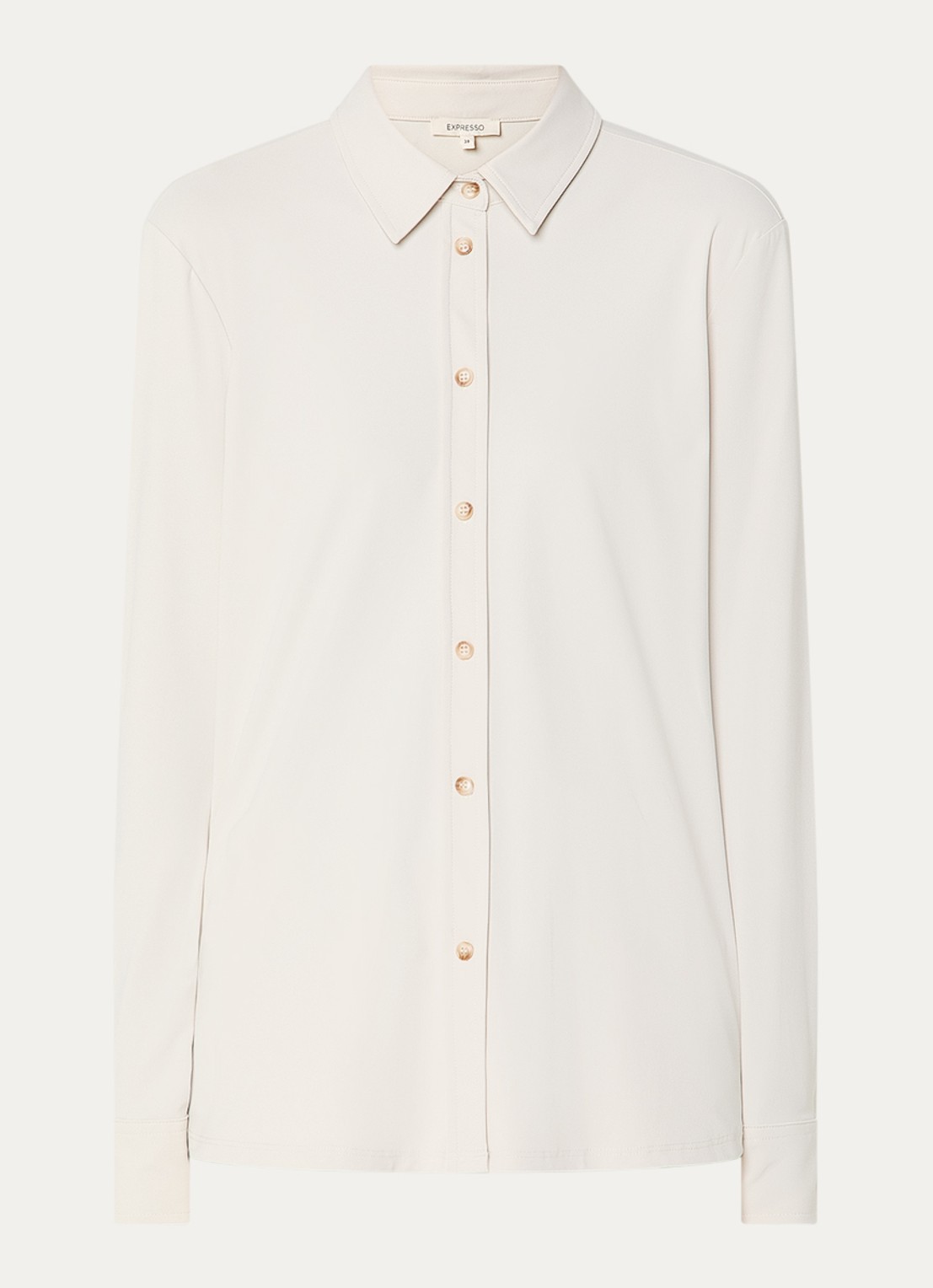 Expresso Blouse met kraag - voorkant 7 creme