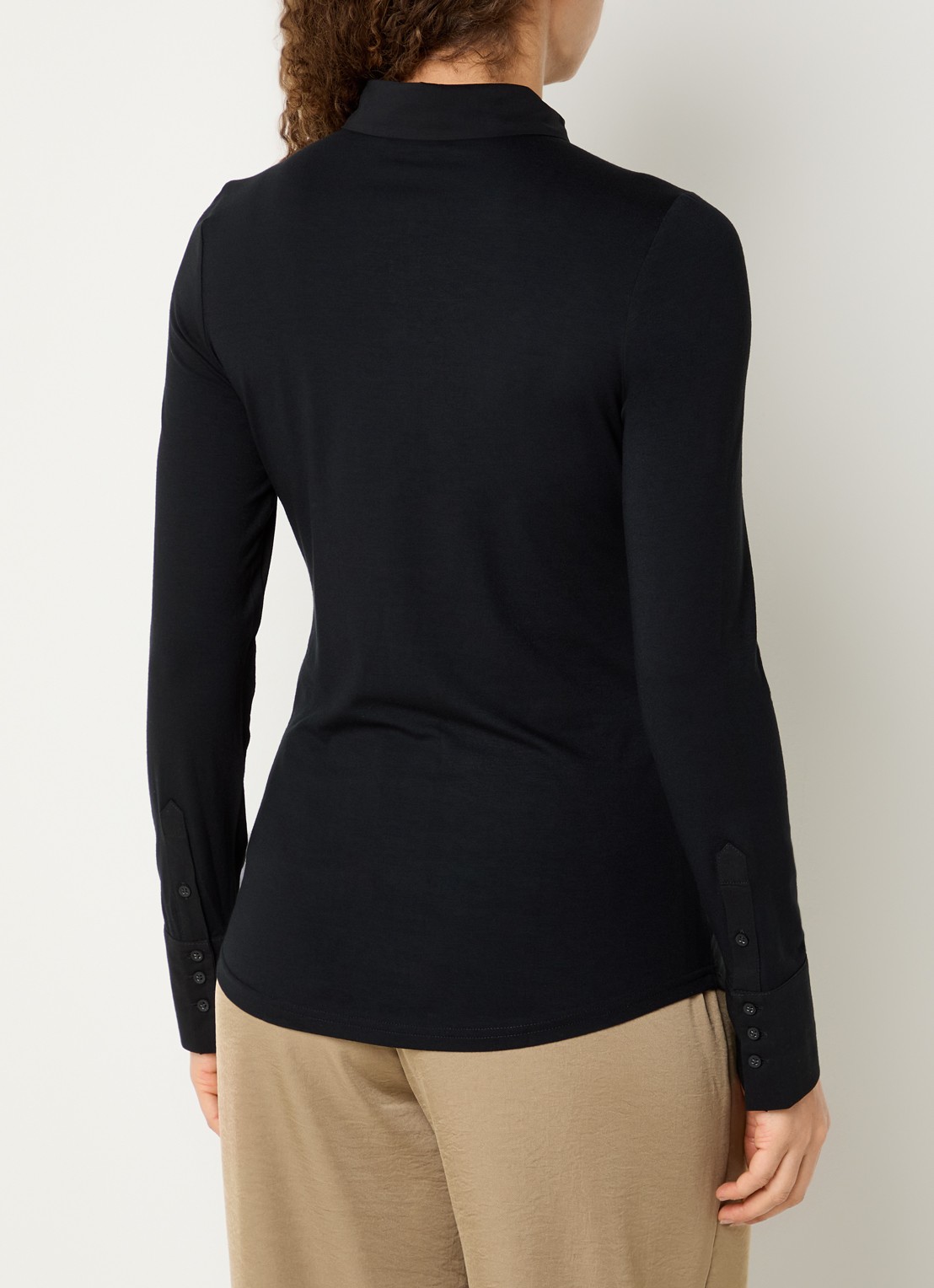 Expresso Blouse van jersey - achterkant 3 zwart