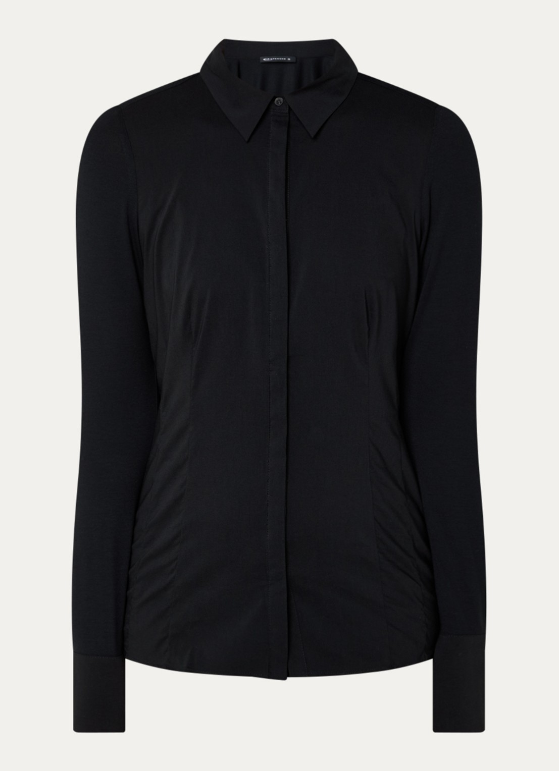 Expresso Blouse van jersey - voorkant zwart