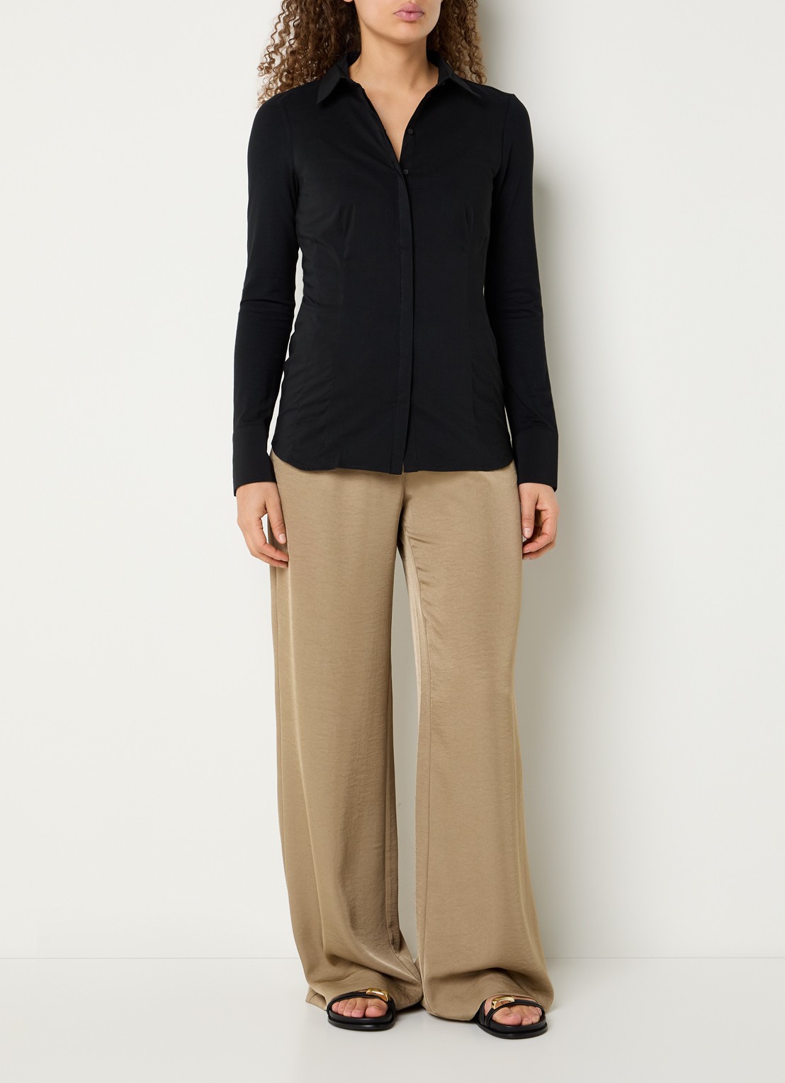Expresso Blouse van jersey - voorkant 2 zwart