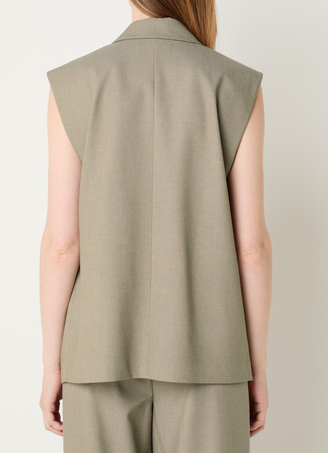 Expresso Gilet met strikceintuur - achterkant 2 zand