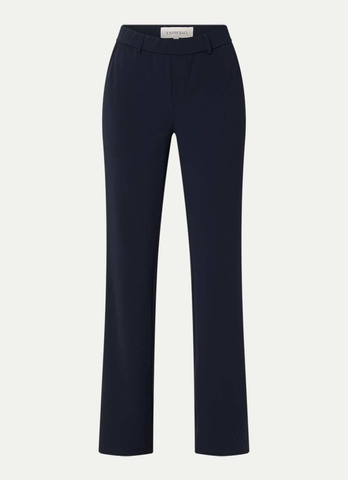 Expresso High waist bootcut fit pantalon van travelstof - voorkant 3 donkerblauw