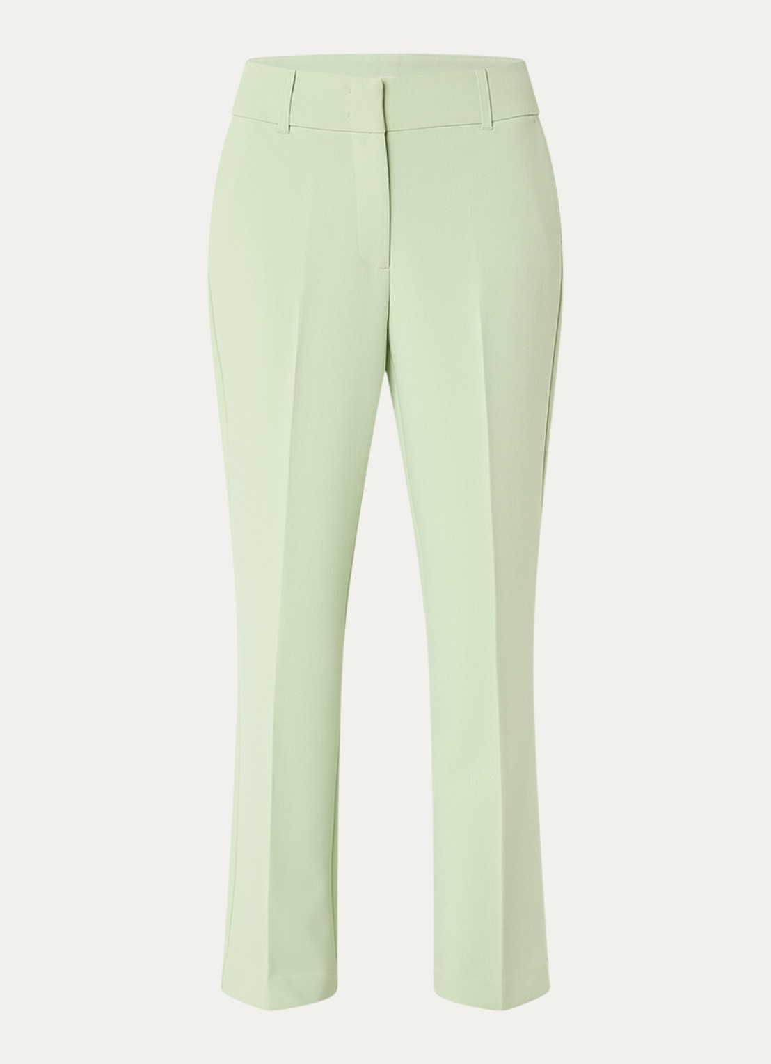 Expresso High waist straight fit pantalon met steekzakken - voorkant lichtgroen
