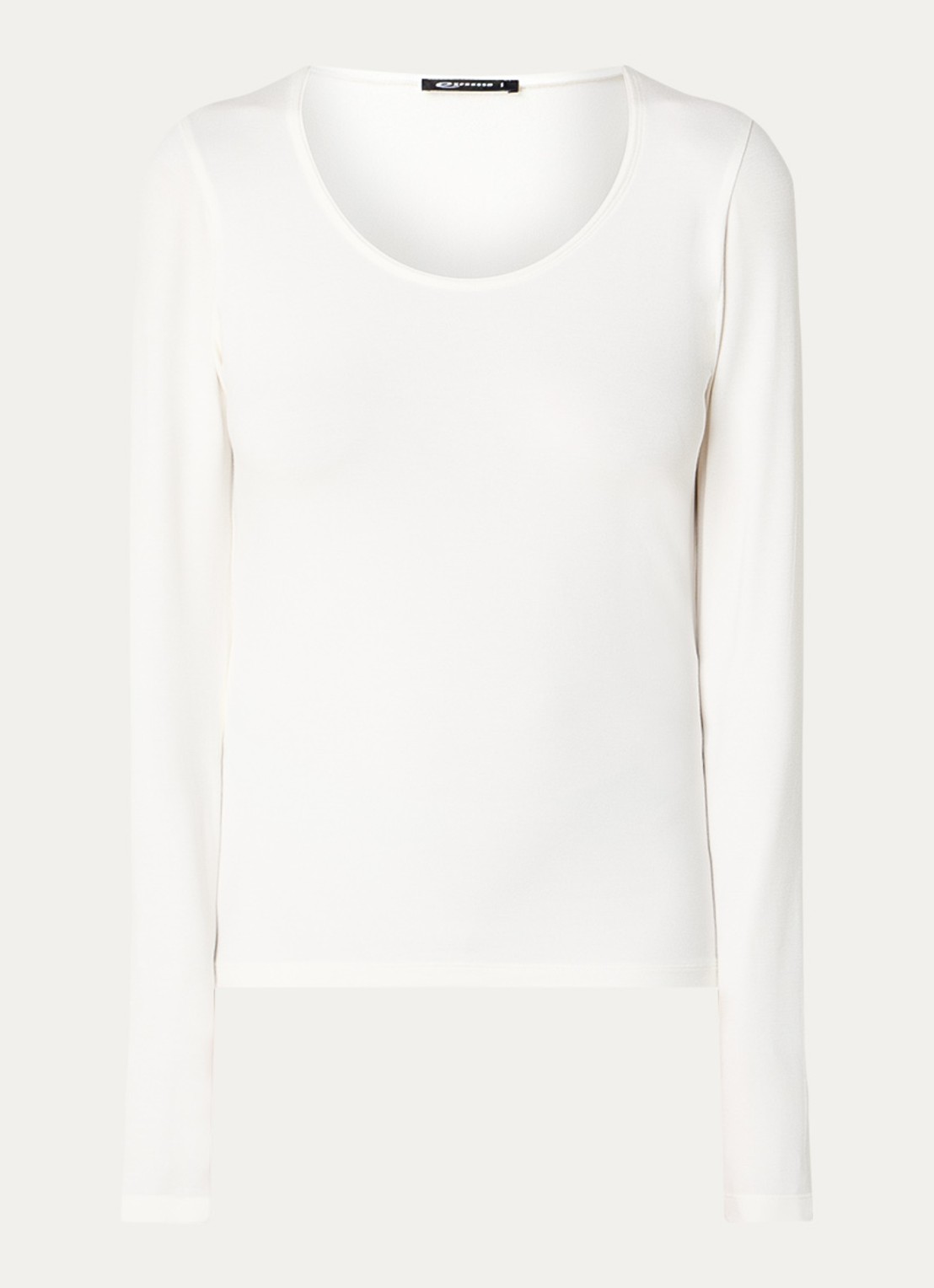 Expresso Longsleeve met ronde hals - voorkant 2 gebroken wit