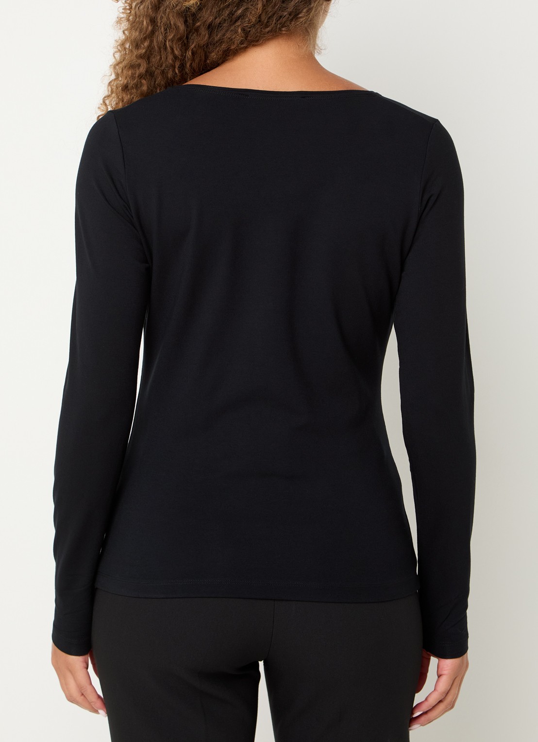 Expresso Longsleeve met ronde hals - achterkant 3 zwart