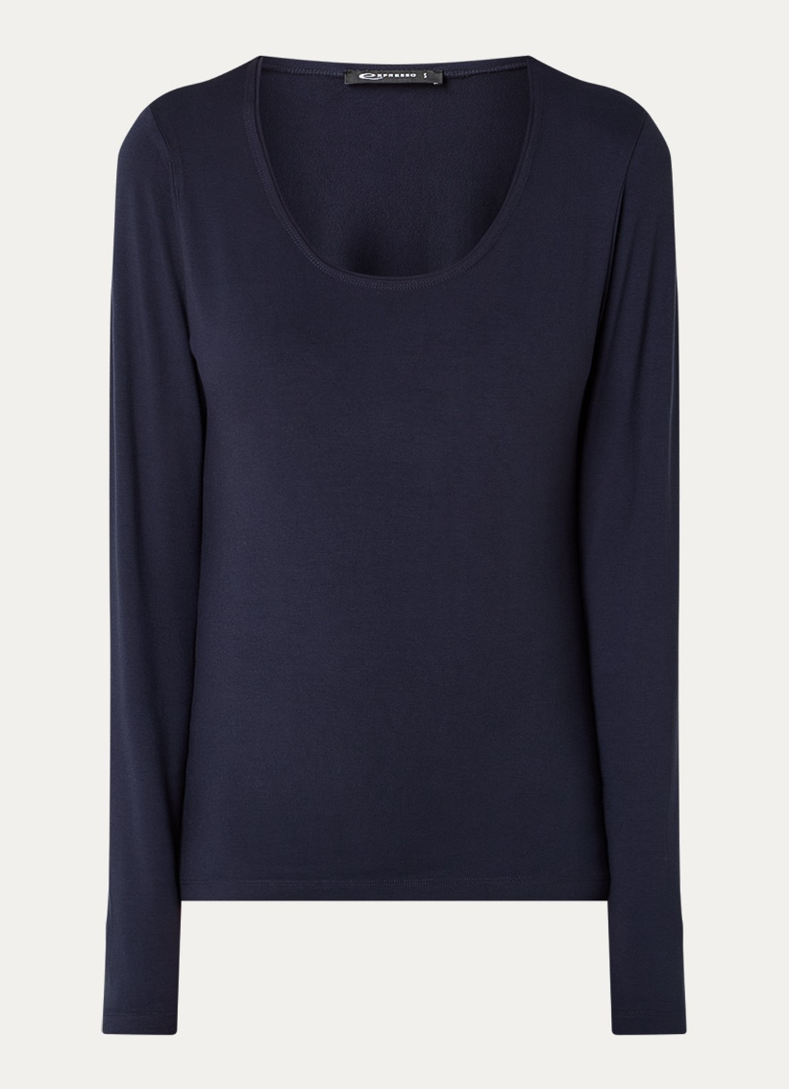Expresso Longsleeve met ronde hals - voorkant donkerblauw