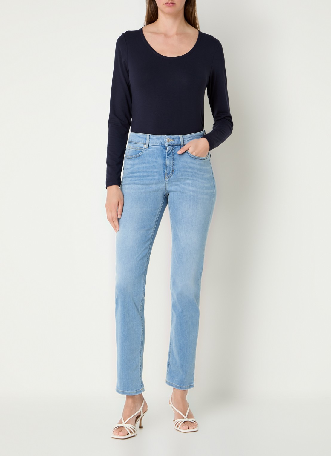 Expresso Longsleeve met ronde hals - voorkant 2 donkerblauw