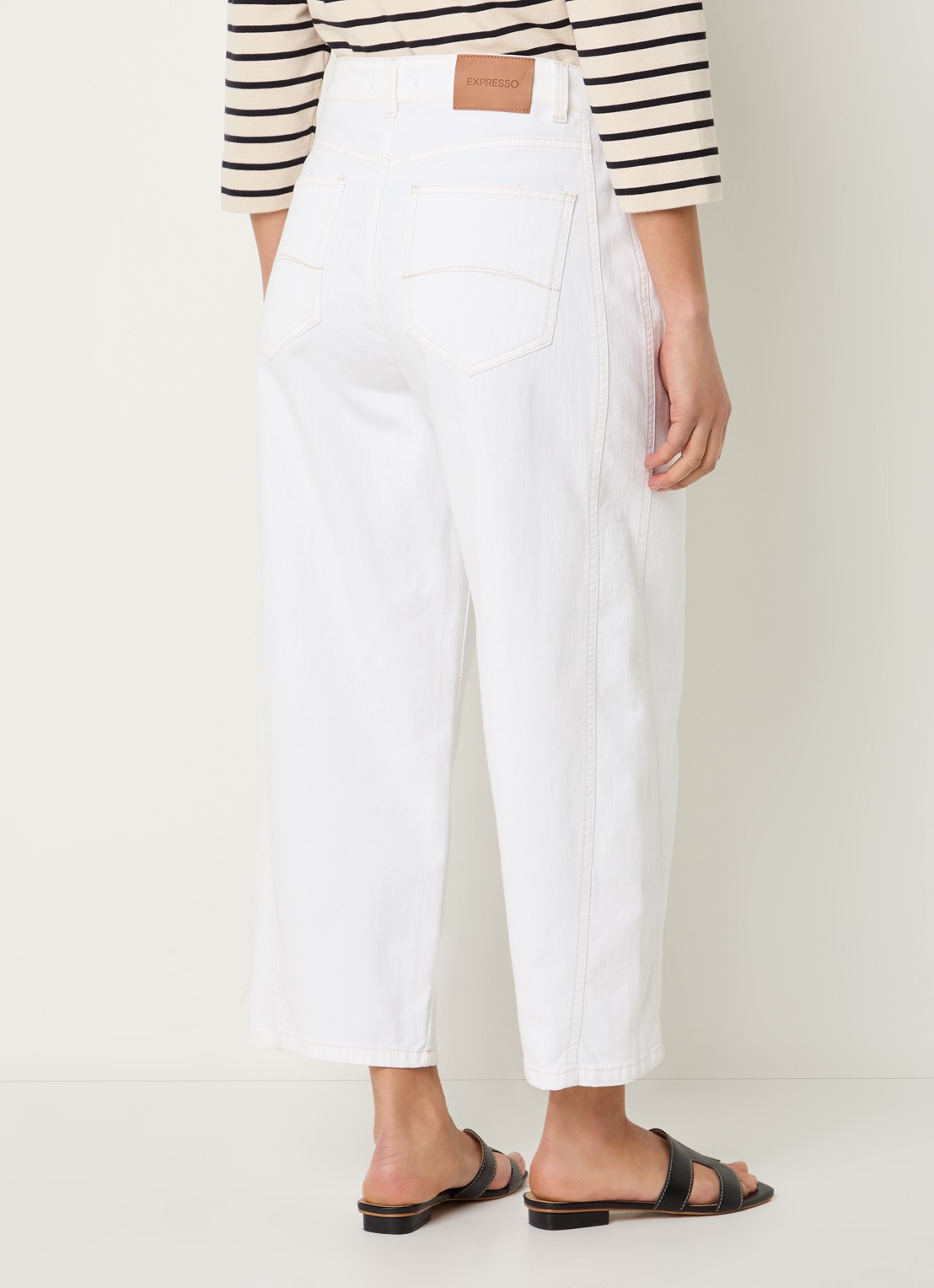 Expresso Mid waist balloon fit jeans met gekleurde wassing - achterkant 5 wit