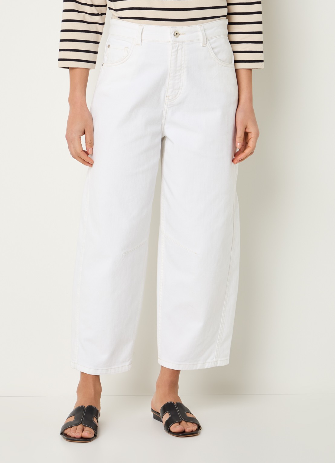 Expresso Mid waist balloon fit jeans met gekleurde wassing - detail 3 wit