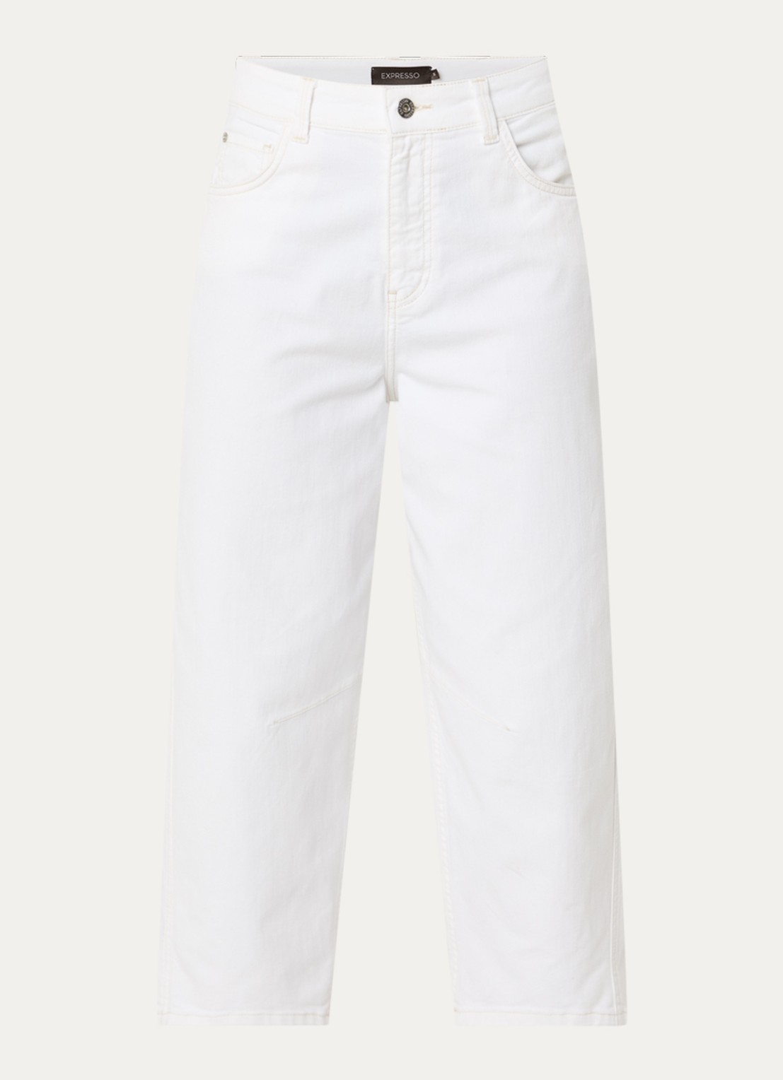 Expresso Mid waist balloon fit jeans met gekleurde wassing - voorkant wit