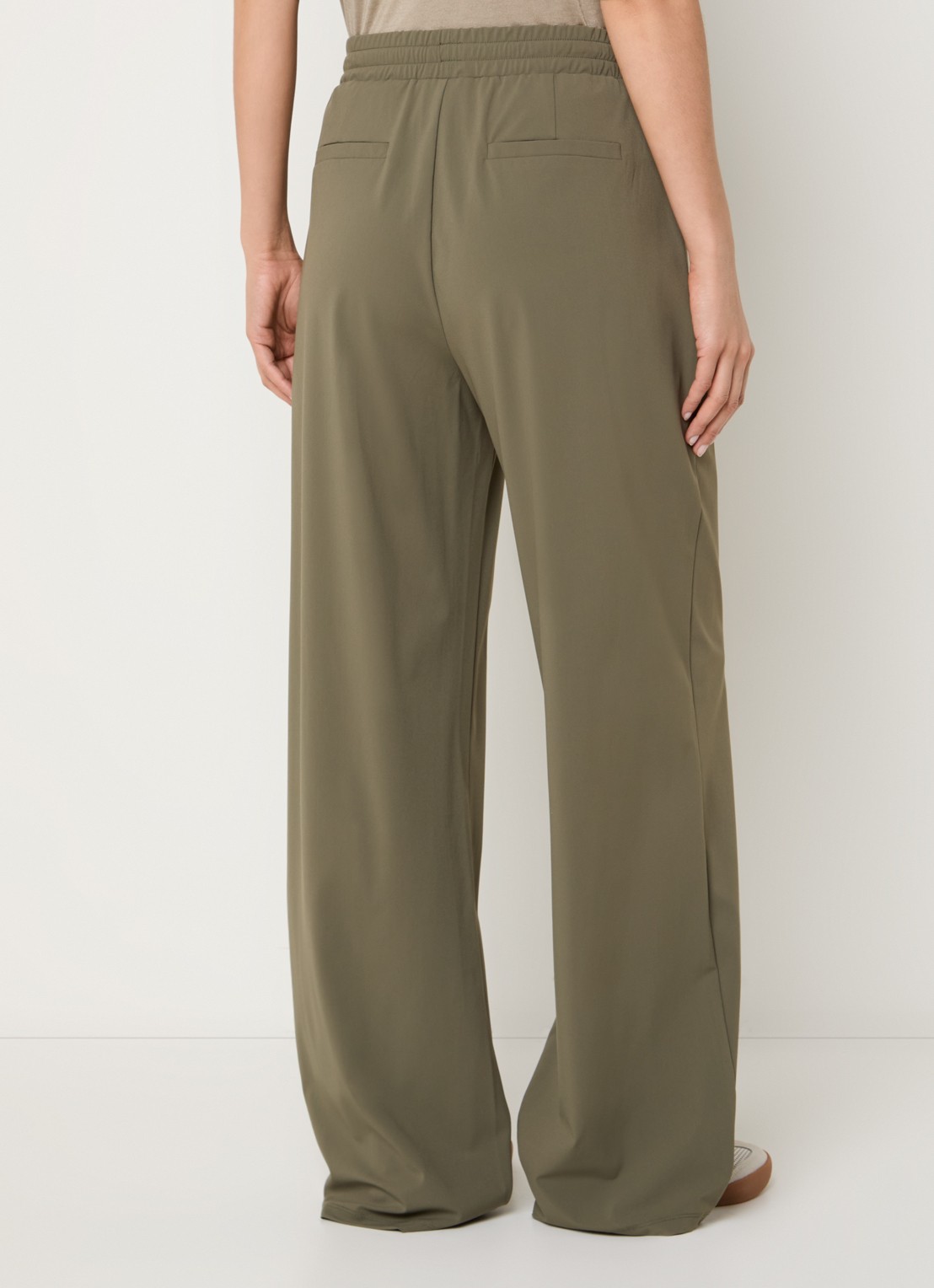 Expresso Mid waist loose fit joggingbroek - achterkant bronsgroen