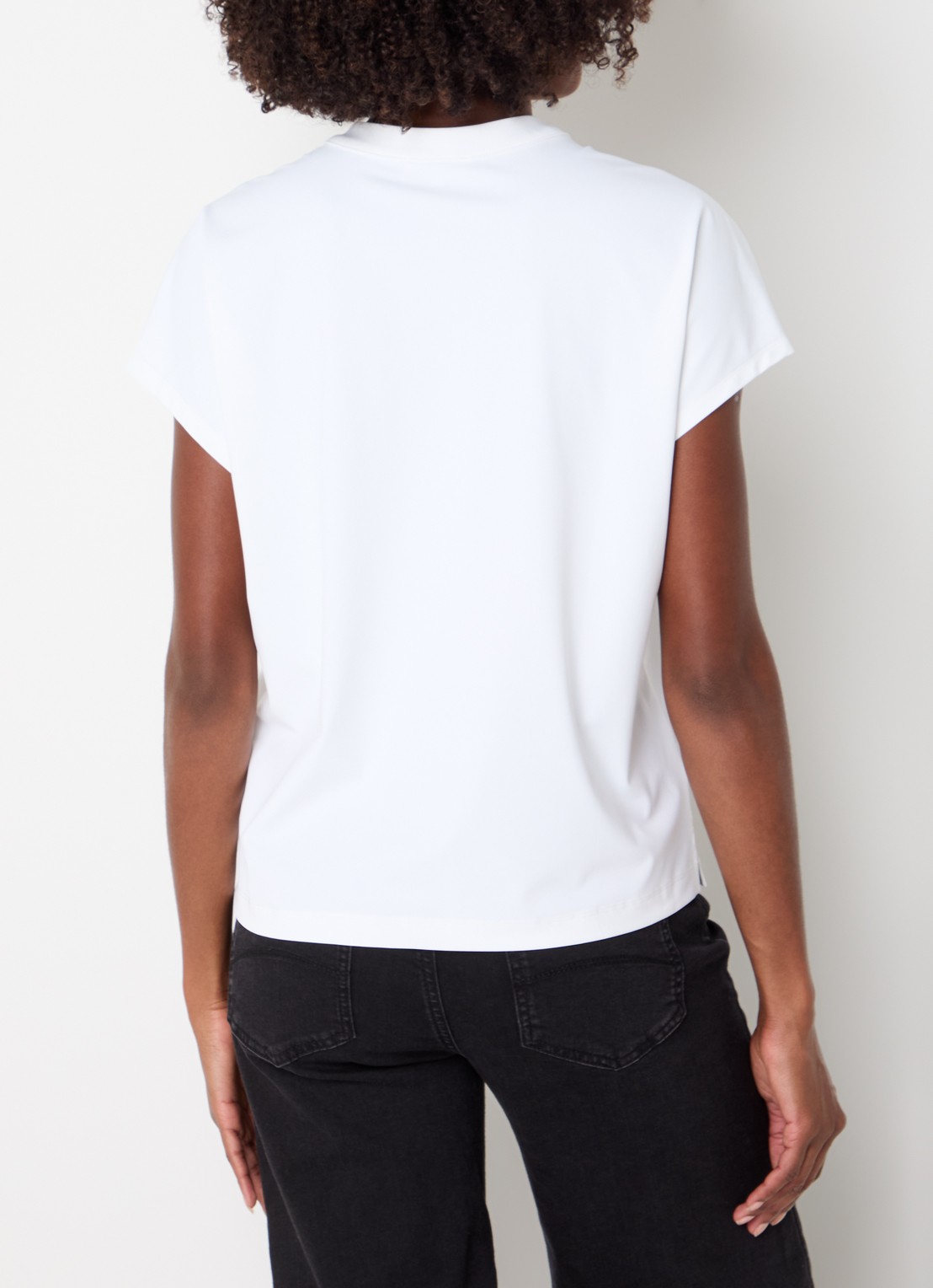 Expresso Noos T-shirt met V-hals - achterkant 3 wit