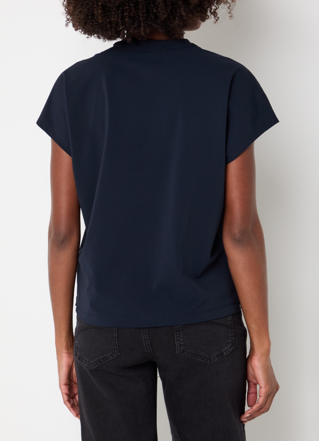 Expresso Noos T-shirt met V-hals - achterkant donkerblauw