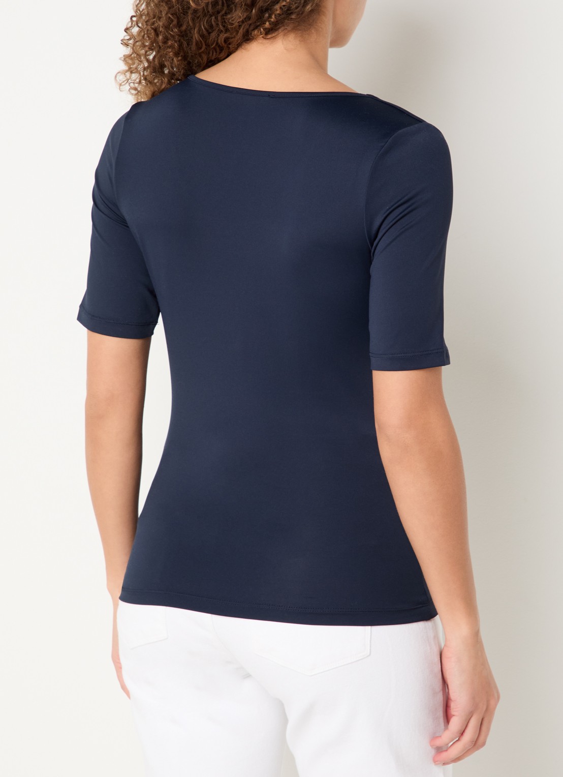 Expresso Noos T-shirt met V-hals - achterkant 3 donkerblauw