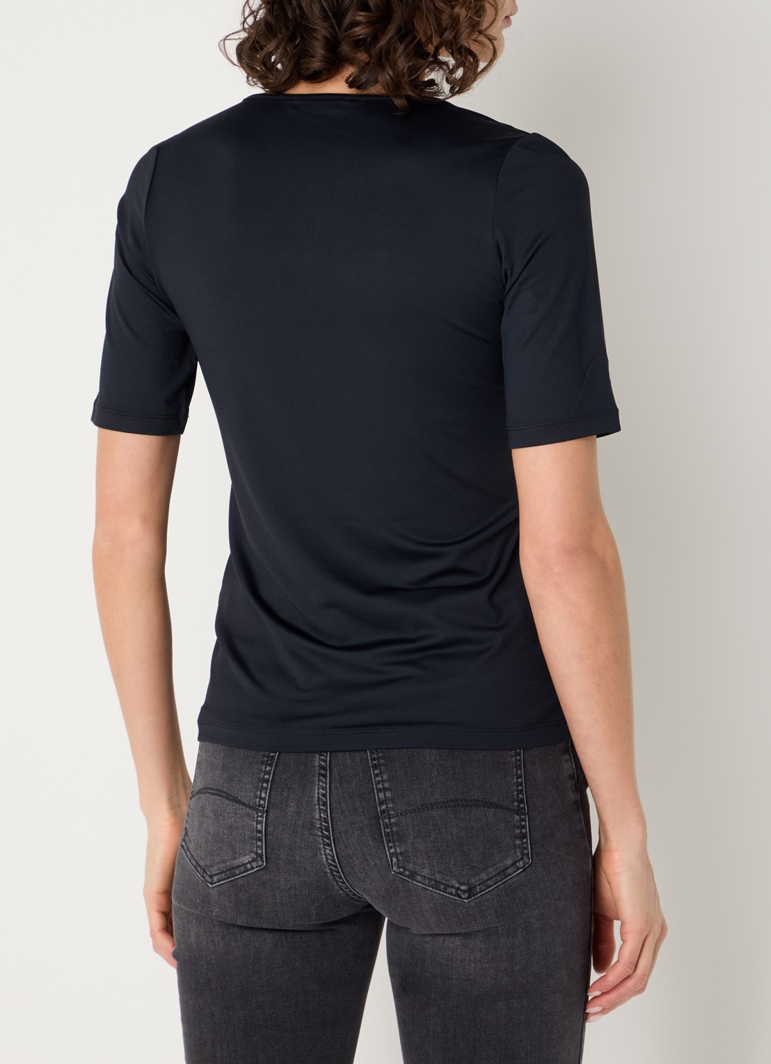 Expresso Noos T-shirt met V-hals - achterkant zwart