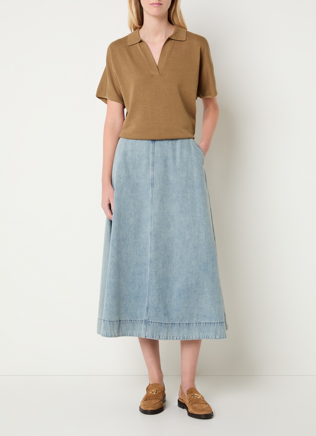 Expresso Polo met stretch - voorkant 2 wit