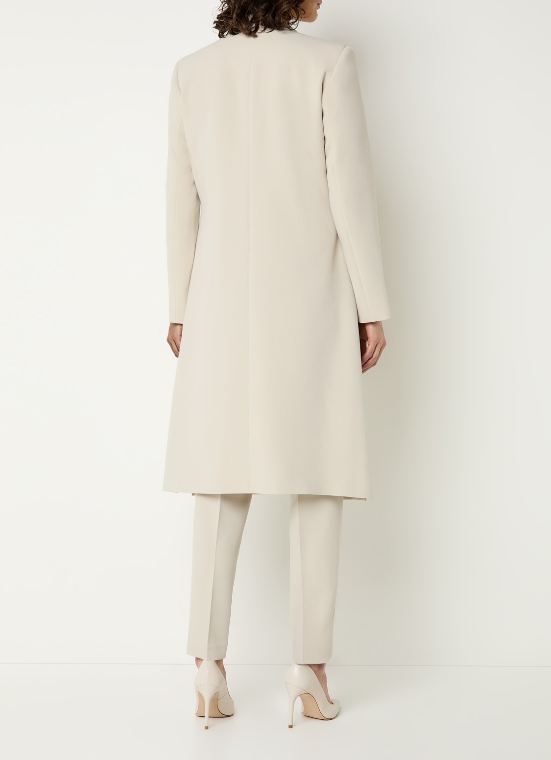 Expresso Single breasted blazer met paspelzakken - achterkant 3 beige