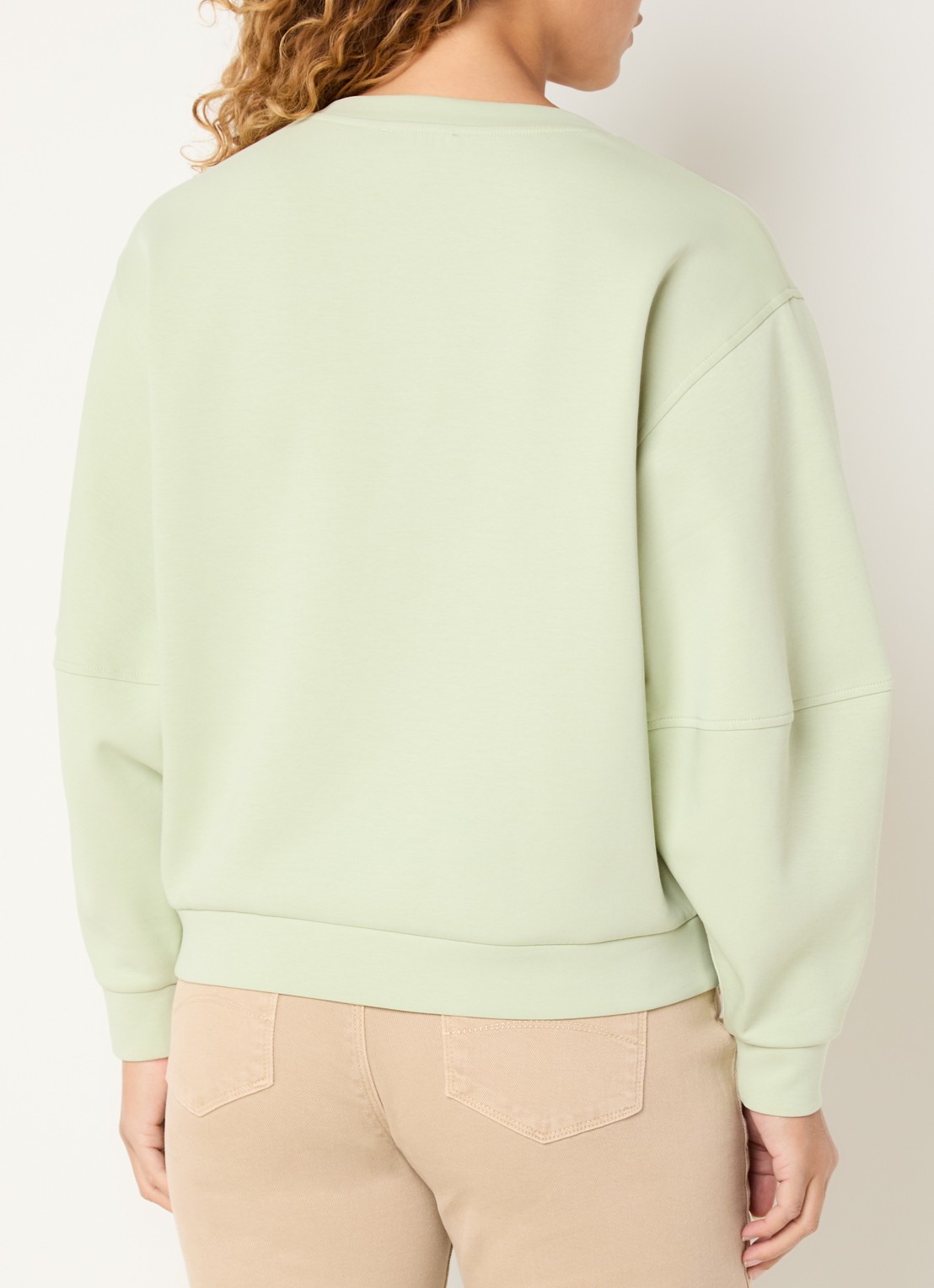 Expresso Sweater met ronde hals - achterkant 4 lindegroen