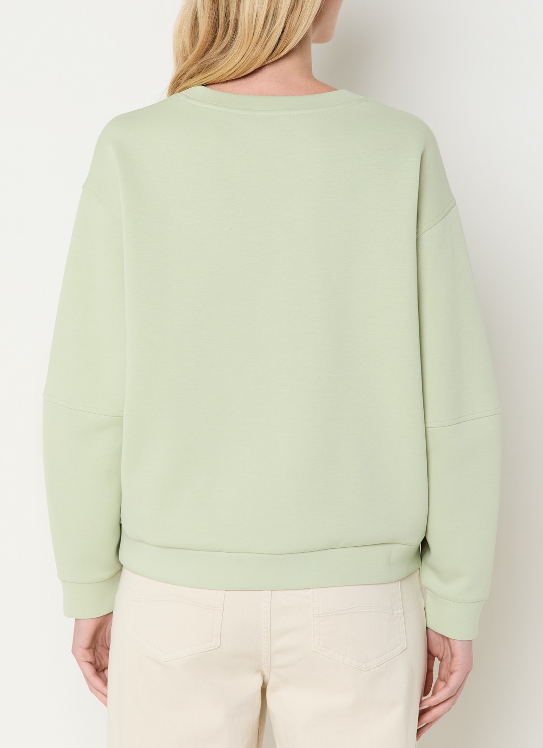 Expresso Sweater met ronde hals - achterkant 5 lindegroen