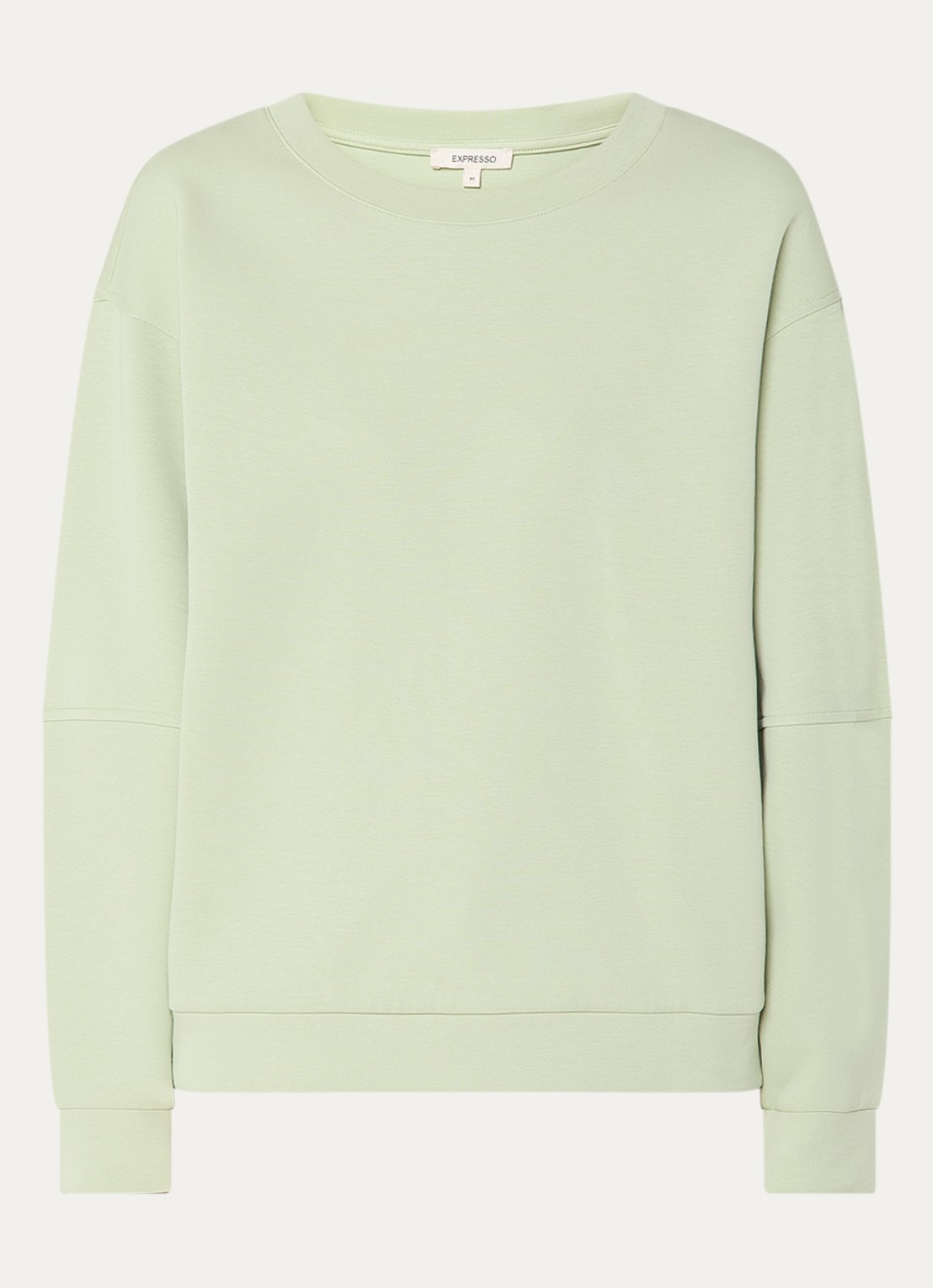 Expresso Sweater met ronde hals - voorkant 3 lindegroen