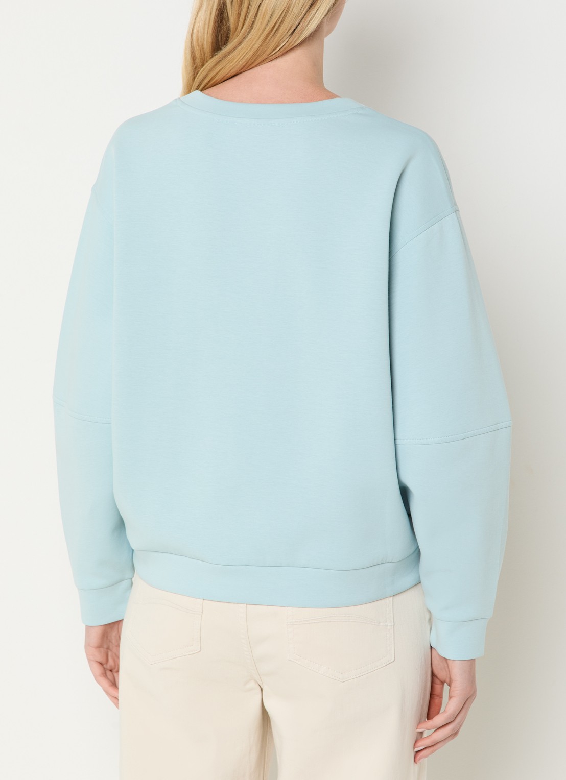 Expresso Sweater met ronde hals - achterkant 3 lichtblauw