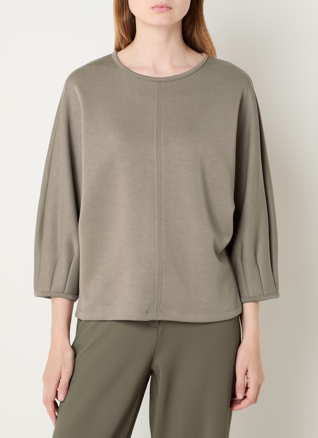 Expresso Sweater met ronde hals - detail 4 donkerbeige