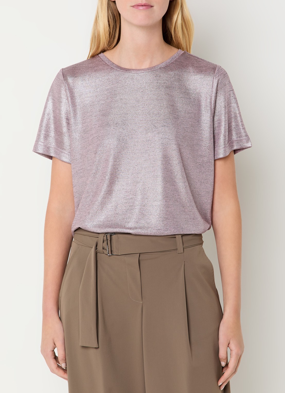Expresso T-shirt met lurex - detail lila