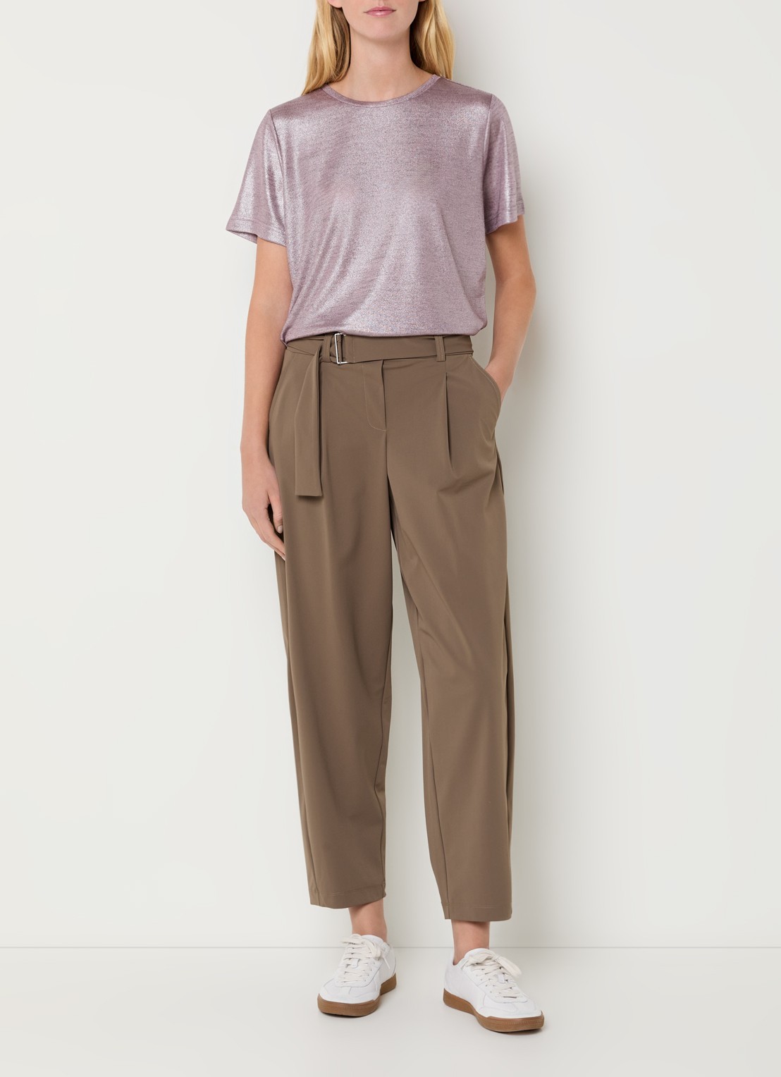 Expresso T-shirt met lurex - voorkant 4 lila