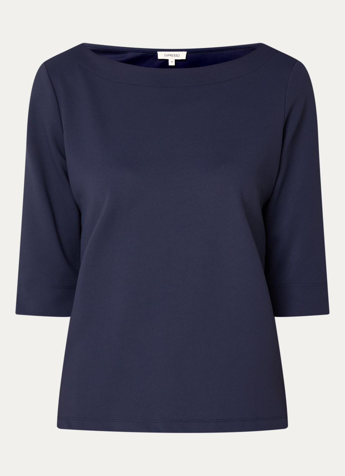 Expresso T-shirt met ronde hals - voorkant 3 donkerblauw