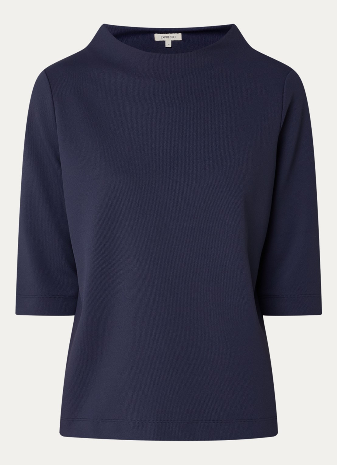 Expresso T-shirt met ronde hals - voorkant 2 donkerblauw