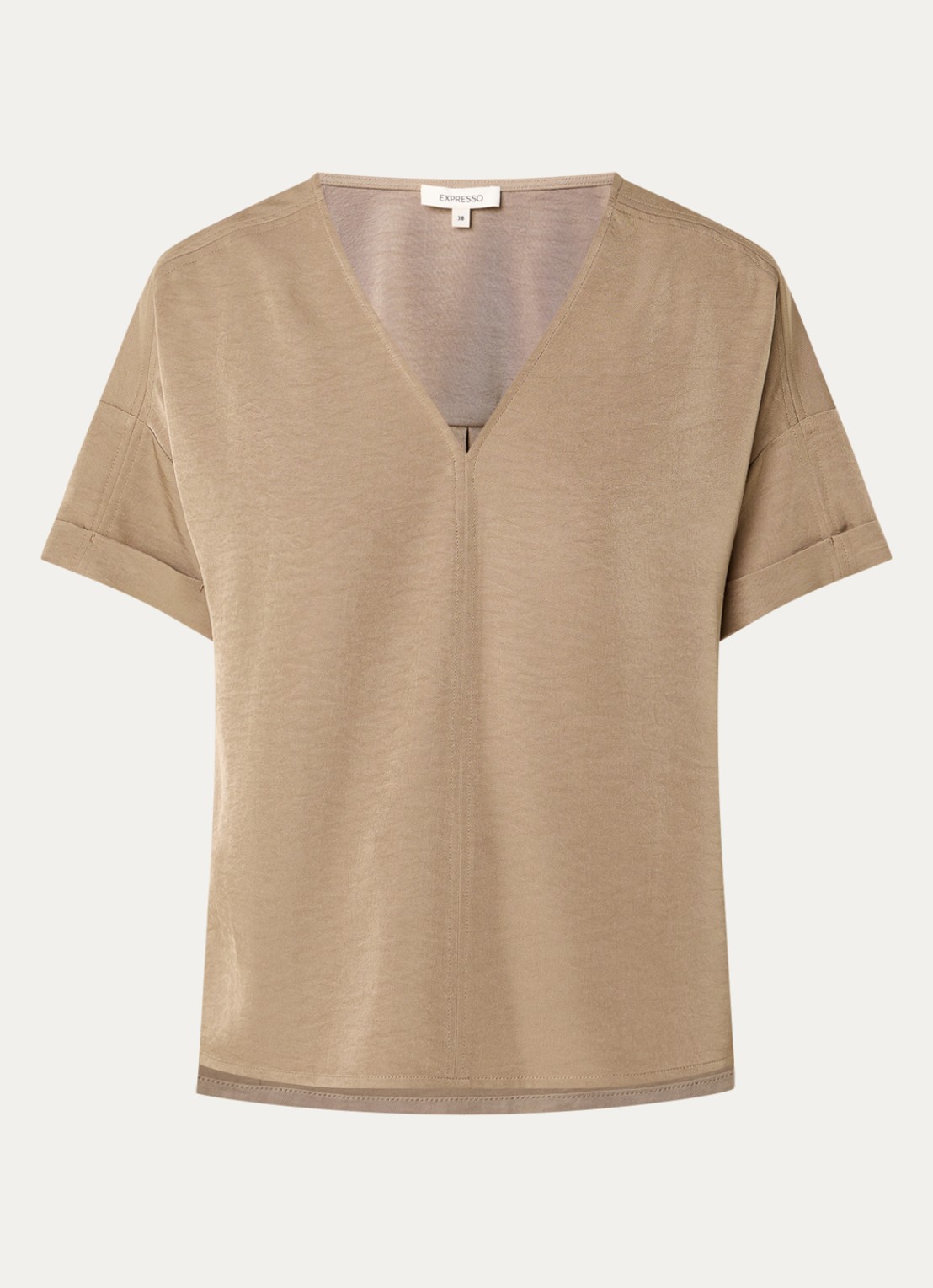 Expresso Top met glanzende finish  - voorkant roestbruin