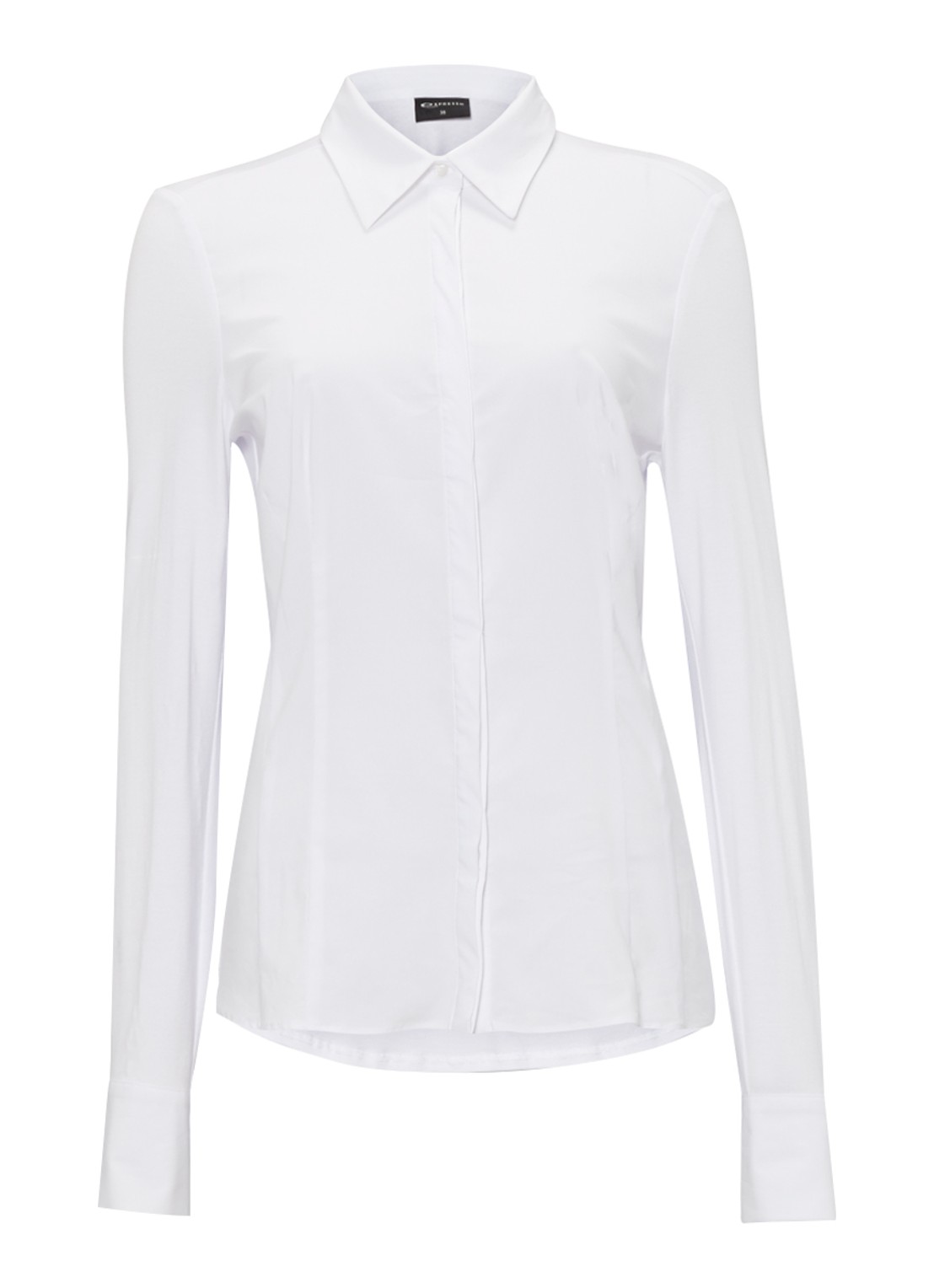 Expresso Xani blouse met jersey mouw - voorkant 2 wit