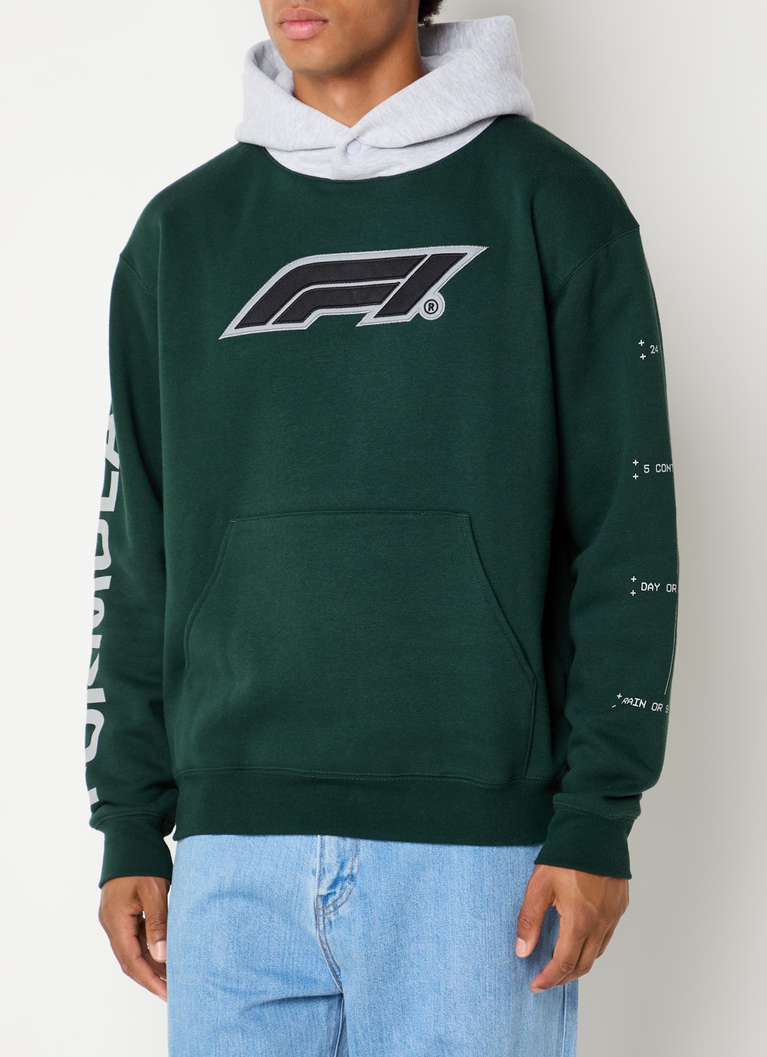 F1 All Hands hoodie met logo- en backprint - achterkant 3 groen