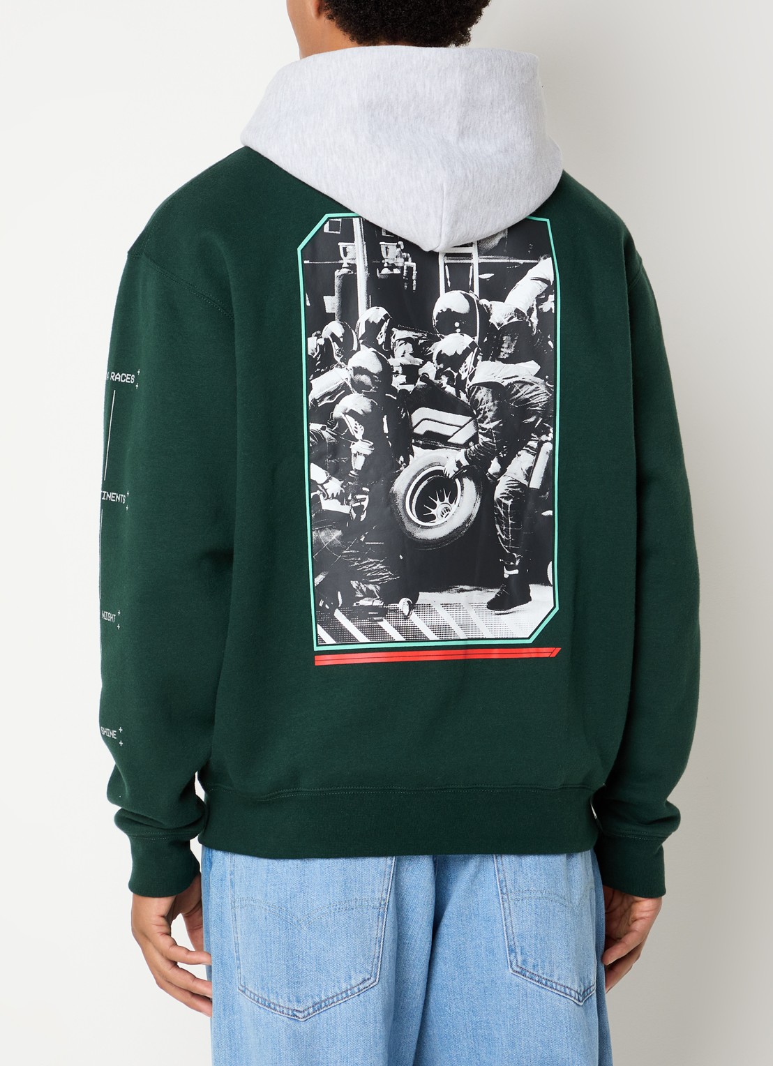 F1 All Hands hoodie met logo- en backprint - detail 4 groen