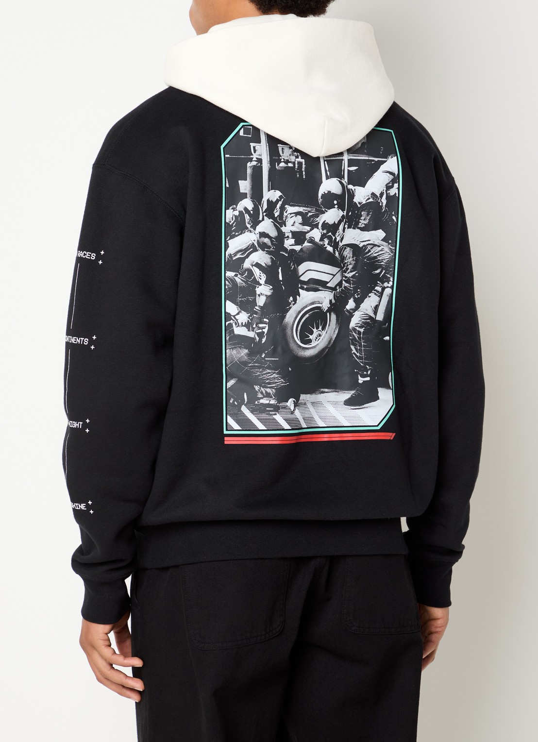 F1 All Hands hoodie met logoborduring - detail 4 zwart