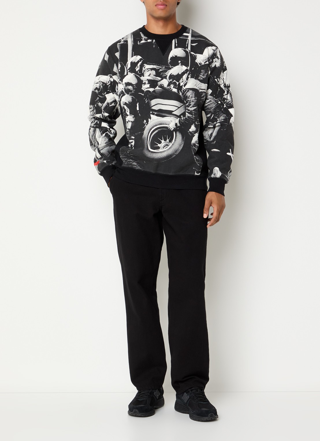 F1 All Hands sweater met print - voorkant 3 zwart