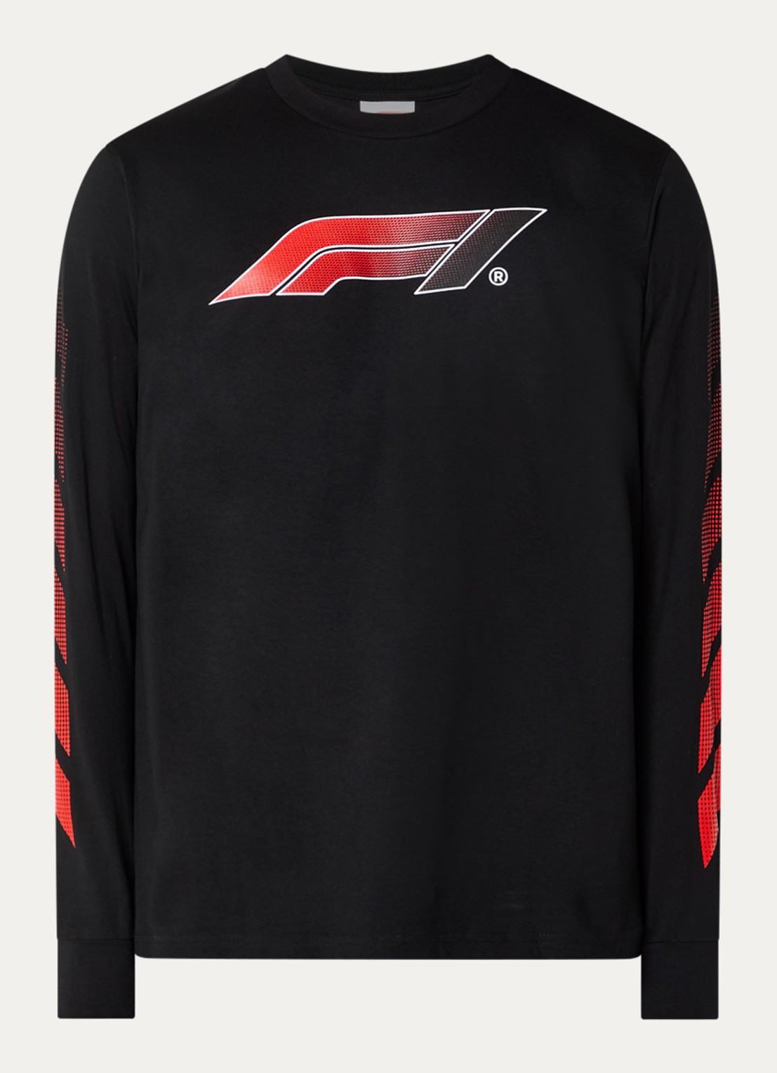 F1 Victory longsleeve met logo- en backprint - voorkant 2 zwart