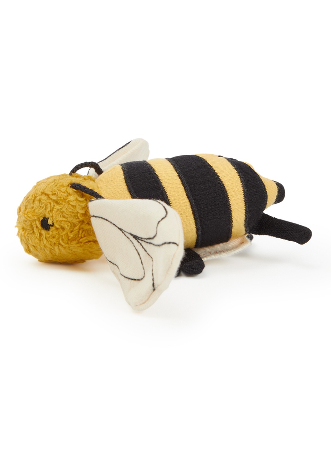 Fabelab Bolette Bee rammelaar 16,5 cm - voorkant 2 mosterd