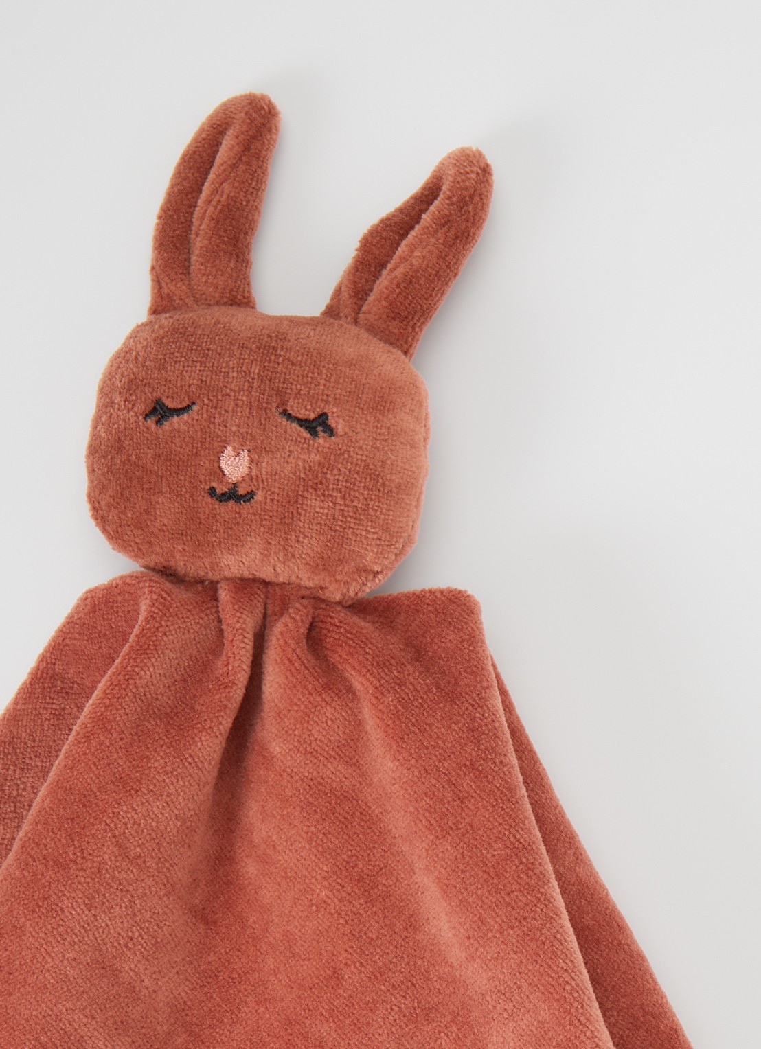 Fabelab Bunny knuffeldoekje 32 cm - detail 3 oudroze
