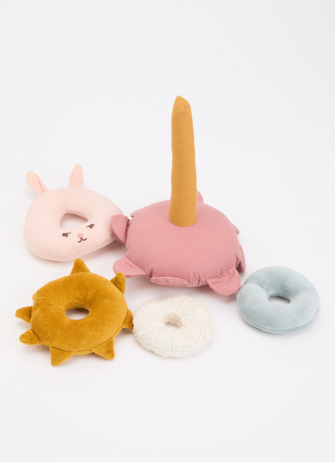 Fabelab Bunny stapeltoren van katoen  - voorkant 2 roze