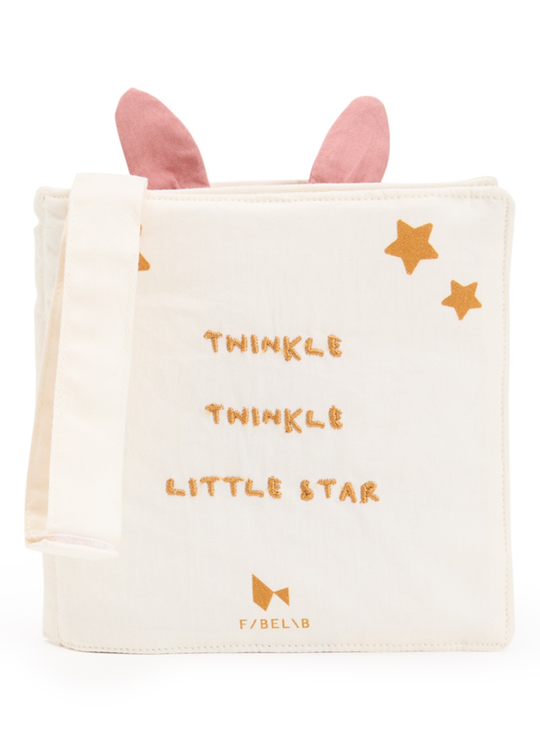 Fabelab Little Star babyboekje  - voorkant beige