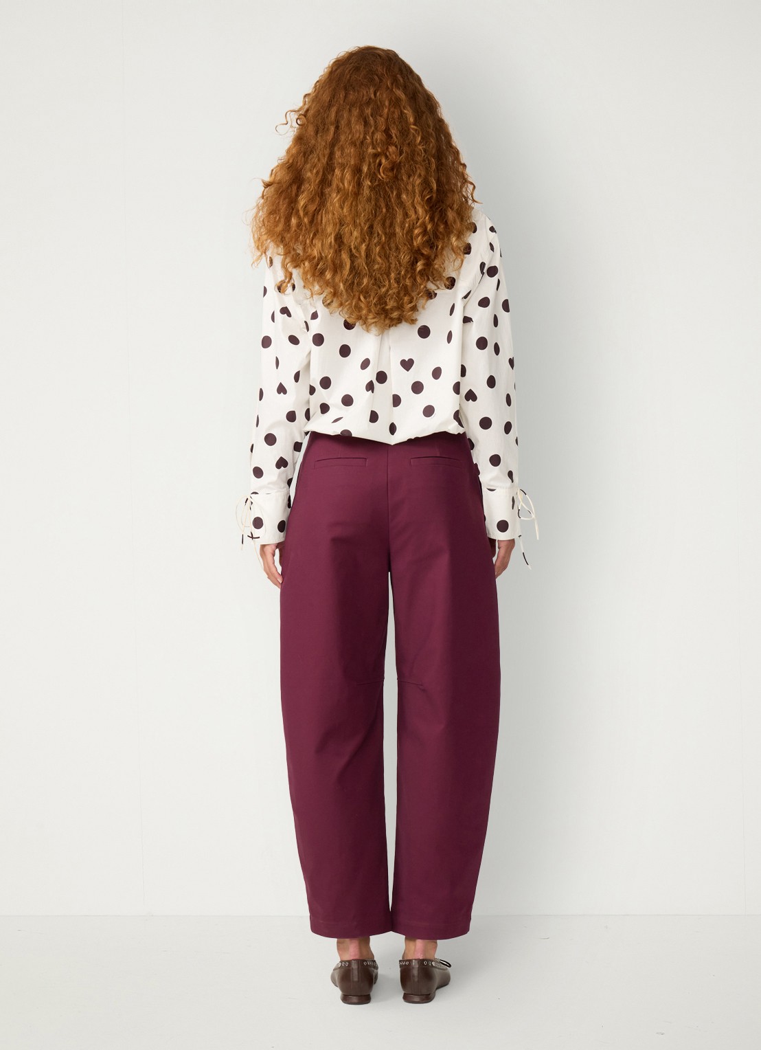 Fabienne Chapot Ada blouse met stippenprint - achterkant 5 gebroken wit
