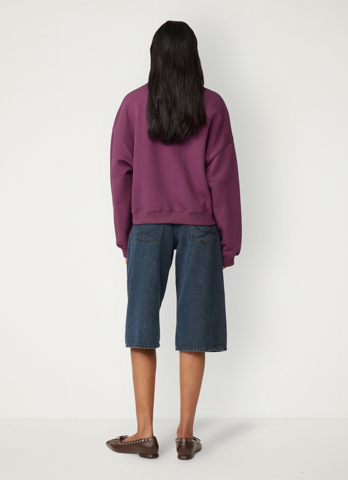 Fabienne Chapot Amy sweater met logoprint - achterkant 5 paars