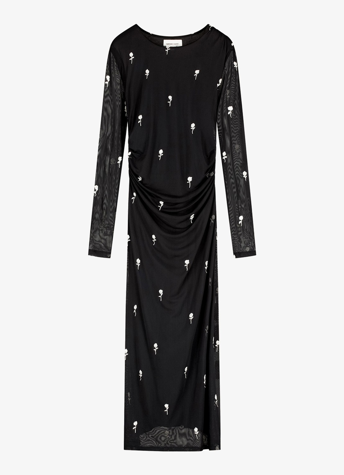 Fabienne Chapot Ashley midi jurk met borduring - voorkant 4 zwart