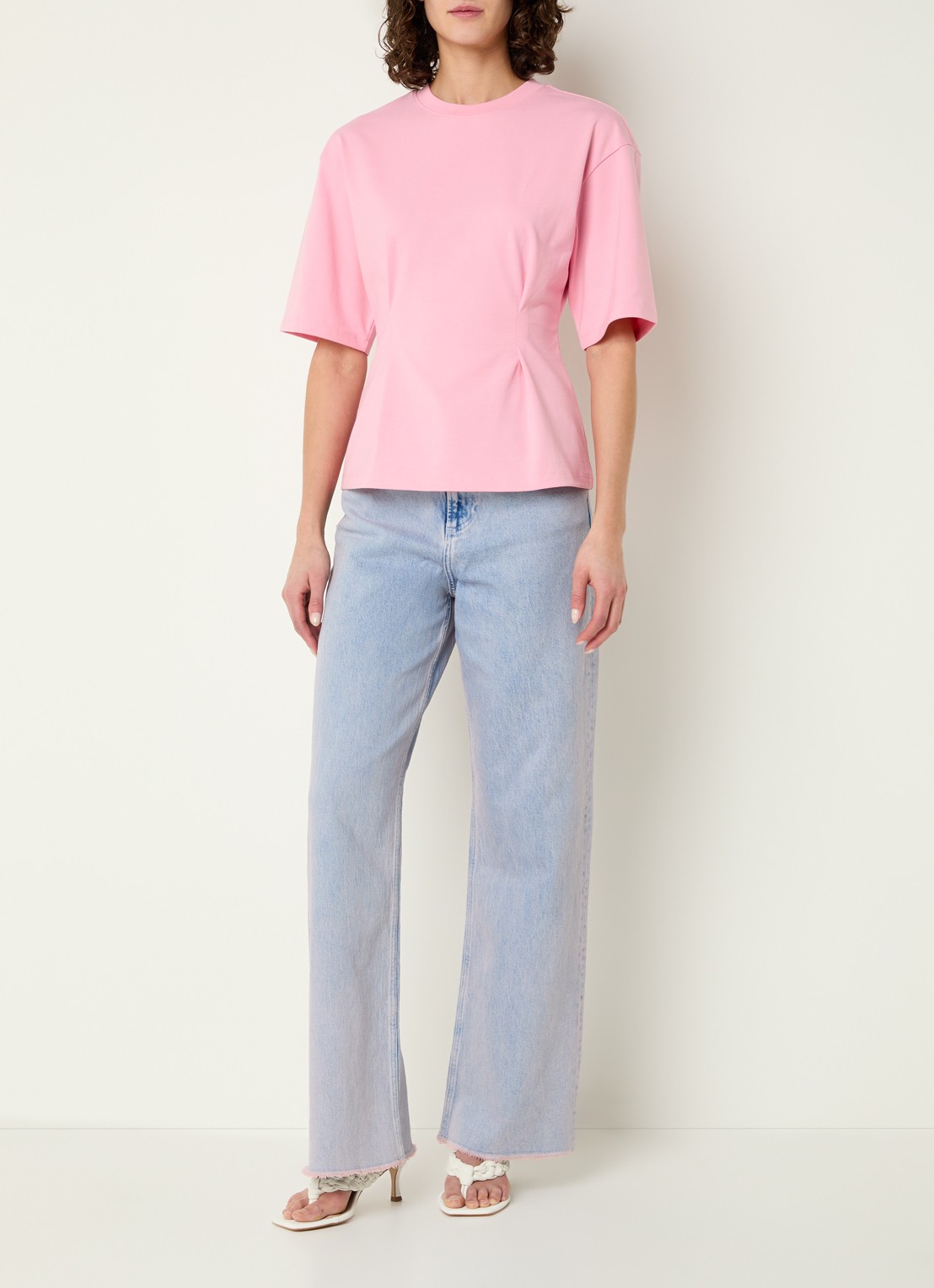 Fabienne Chapot Asta T-shirt met applicatie - voorkant 3 roze