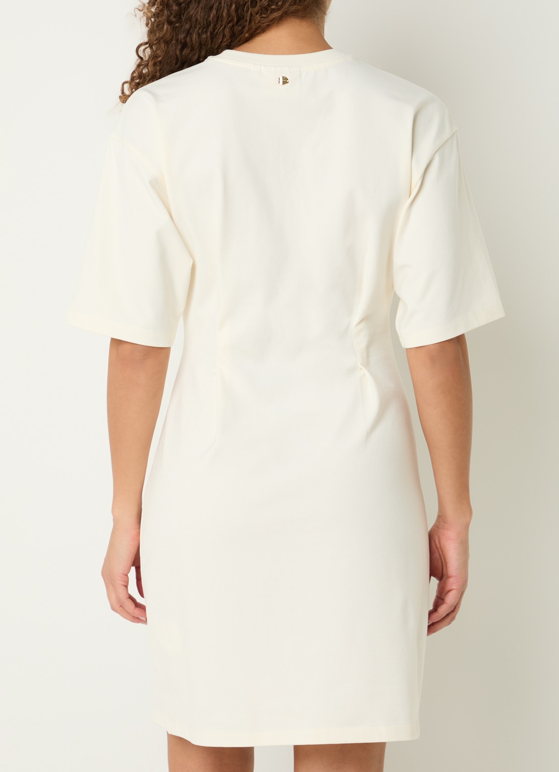Fabienne Chapot Astan midi jurk met stretch - achterkant creme