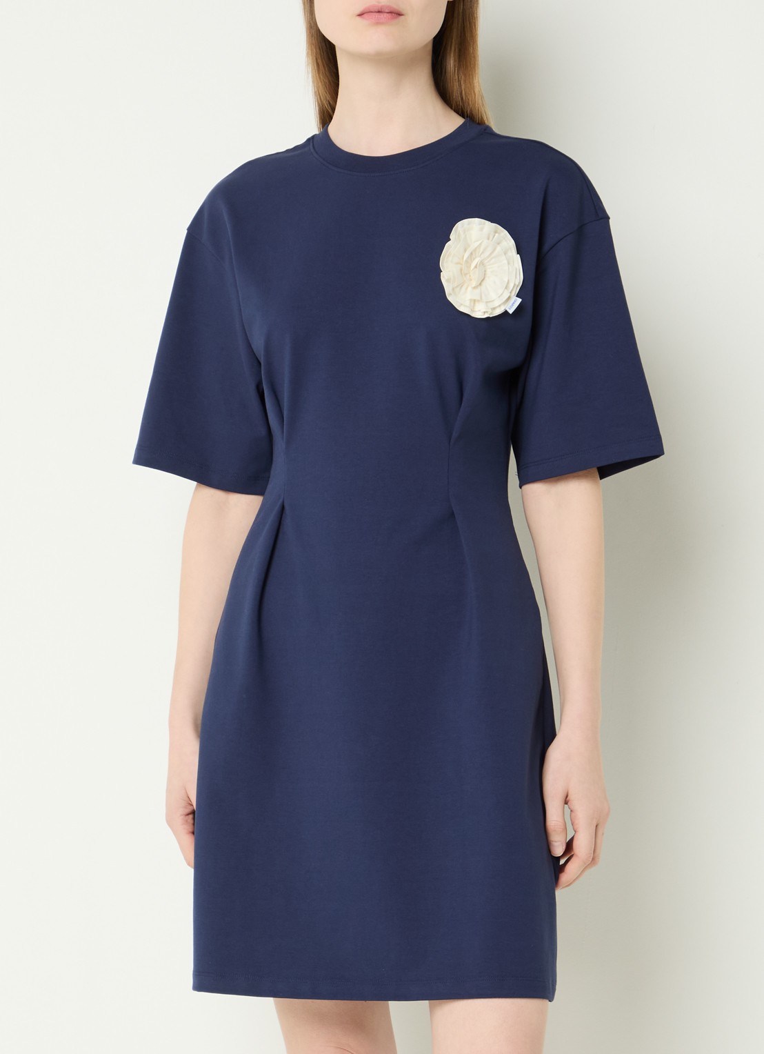 Fabienne Chapot Astan mini jurk met applicatie - detail 3 donkerblauw