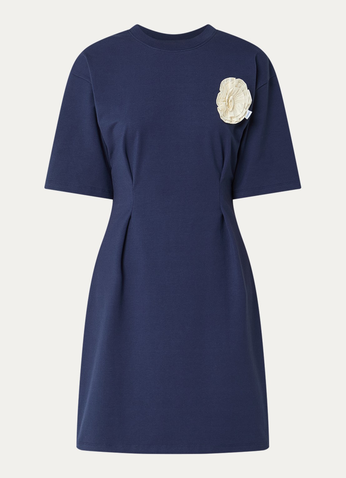 Fabienne Chapot Astan mini jurk met applicatie - voorkant donkerblauw
