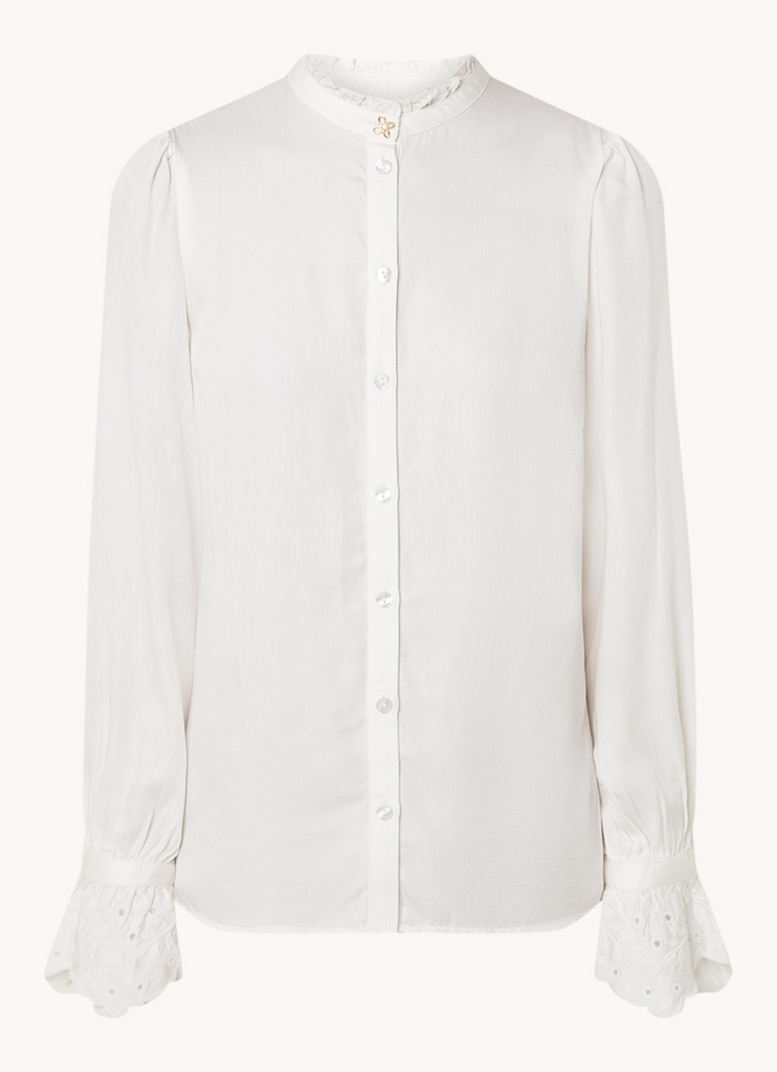 Fabienne Chapot Baba blouse met pofmouw - voorkant 3 wit